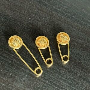 Versace Gold Safety Pin Set